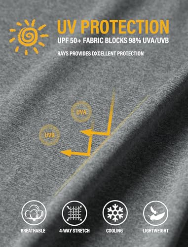 Men's UPF 50+ Sun Protection Hoodie Fishing Shirts Long Sleeve Rash Guard SPF UV Shirt with Thumbhole4