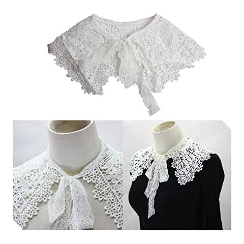 Acxico Women's False Collar Lace Detachable Lapel Choker Necklace Cover