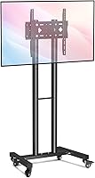 Vista 1 de Soporte de TV con ruedas para televisores de pantalla plana LED LCD de 23 a 65 pulgadas, soporte de TV móvil de piso con ruedas que soporta hasta 88