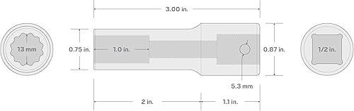 Miniatura 6 de TEKTON Encastre de 12 pulgada x 0.512 in de profundidad 12 puntos de impacto  SID23313