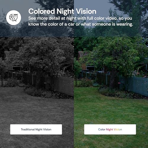 Luna 3MP 2K Window Camera, 2.4GHz WiFi6 Indoor Cameras for Home Security Outdoor, Smart AI Descriptive Motion Alert, Color Night Vision, Stick-On Glass-Mount Wired, Easy & Quick Install