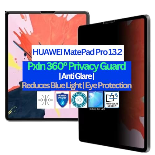 Image of Pxin Tablet Privacy Guard compatible with HUAWEI MatePad Pro 13.2 | Screen protector | Anti-Glare | Blue light filter | 360 degree Anti Spy | Eye Protection