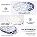 Selamica Serving Platters Ceramic, 12 Inch Serving Dishes for Party Entertaining, Oval Serving Plates for Sandwich, Appetizer, Fruit, Microwave Dishwasher Safe, Set of 4, Vintage Blue