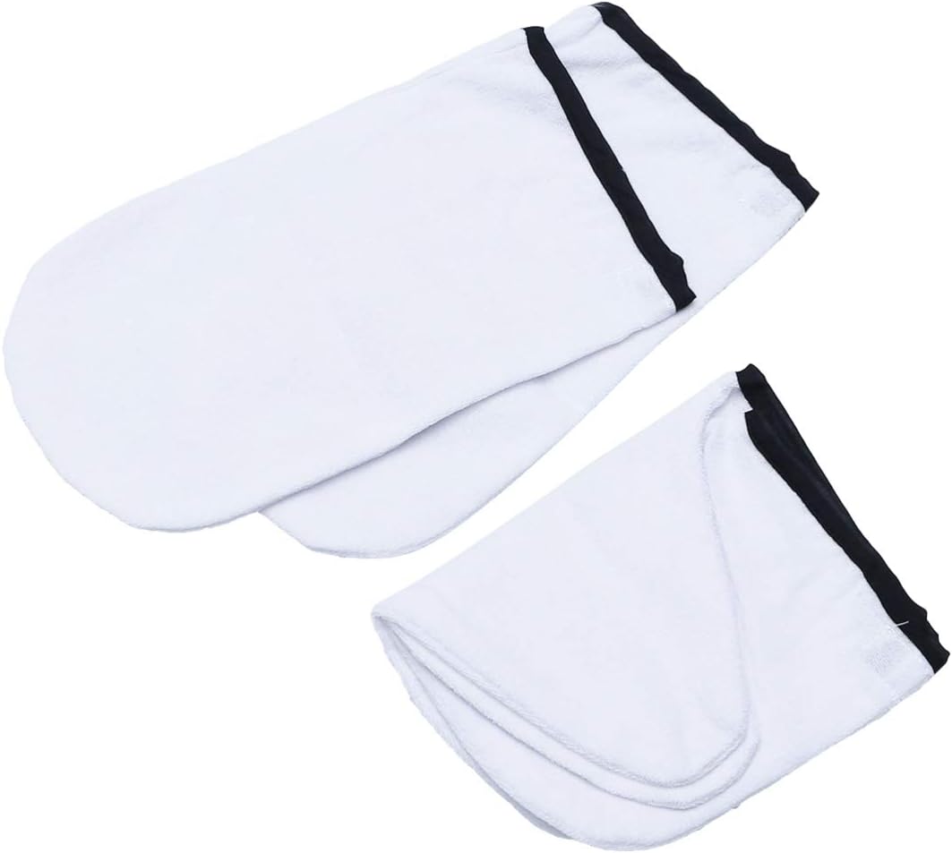 Beaupretty Paraffin Wax Mitts Paraffin Bath Treatment Terry Cloth Gloves Soft Thermal Beauty Hand Mittens Gloves 2 Pairs