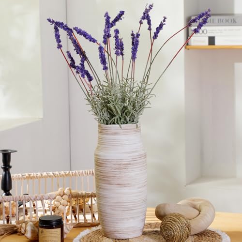 ALMA 14 inch White Floor Vase for Modern Living Room