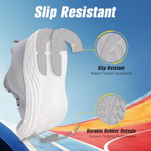 Image of Wide Toe Box Shoes Women Sneakers Extra Wide Width Arch Support Non-Slip Tennis Athletic Ultralight Running Shoes for Women Walking Diabetic Plantar Fasciitis Footwear 6-12