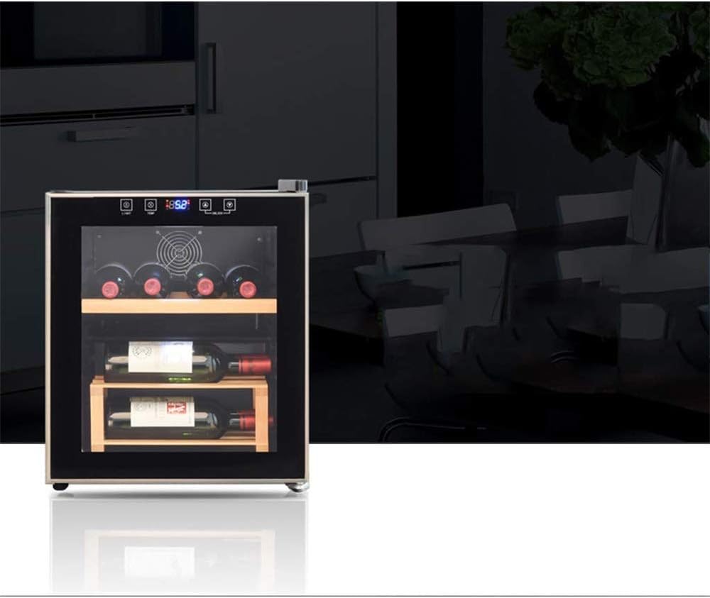 Wine Cabinet for Household Use, Chiller Desktop with Digital Display Temperature, Glass Door for Silent Operation