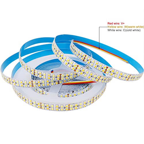 Image of LEDENET CCT LED Strip Lights SMD 2835 Super Bright DC24V Tunable White 3000K-6500K 1680LEDs 16.4Ft LED Tape Lights Flexible Non-Waterproof for Bedroom Lighting Decoration