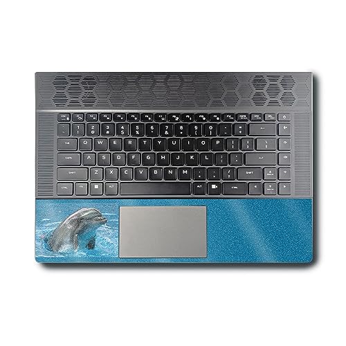 Image of MightySkins Glossy Glitter Skin Compatible with Alienware X16 R1 (2023) Full Wrap Kit - Dolphin Greeting | Protective, Durable High-Gloss Glitter Finish | Easy to Apply | Made in The USA