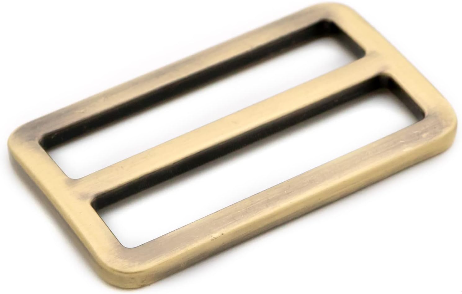 Loosco Flat Metal Adjuster Belt Sliders, 10 PCS Buckle Triglide for Strap Keeper Leathercraft Bag Belt Adjuster