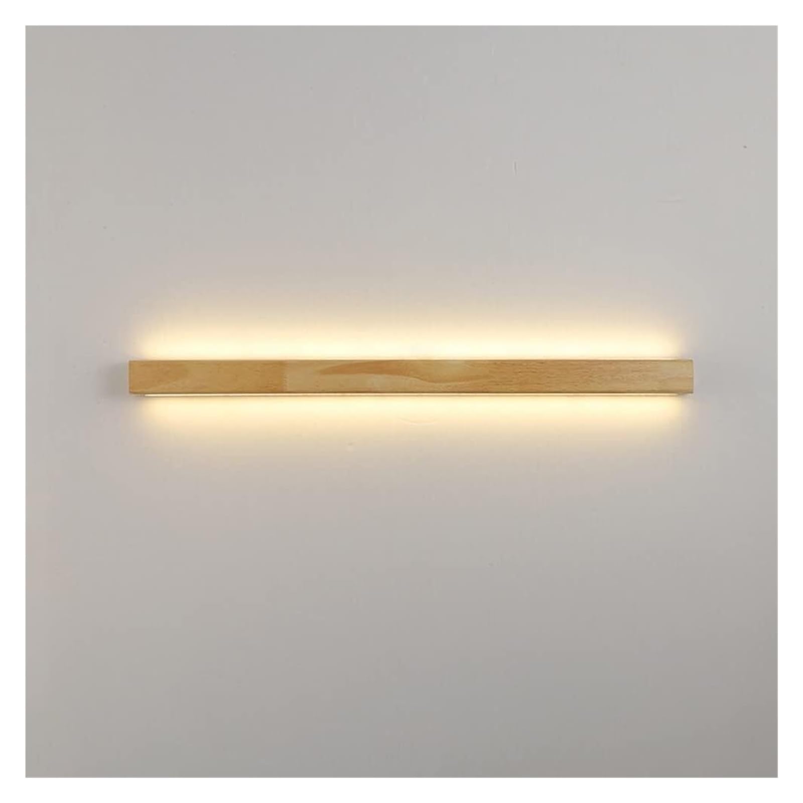 VDOQTLJT Minimalist Linear Wall Lamp LED Nordic Wood Light Long Strip Vanity Decor Sconce for Bedroom Bedside Living Room Study Corridor Entryway Restaurant Lamps sconces(Warm Light,60cm)