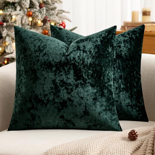 MIULEE 2er Set Weihnachten Kissenbezüge Eisblume Sofakissen...