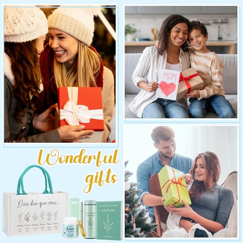 Image of Thenshop 6 Pcs Christian Gift Set for Women Faith, Inspirational Religious Gifts for Women, Catholic Christmas Birthday Gifts for Women Friends, Mother, Sister, Wife(Sage Green,Spanish)