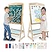 BremToy Chevalet Peinture Enfant en Bois, Tableau Enfant Double Face Tableau blanc et Tableau noir, Hauteur Réglable, Jeux Educatif Jouet Enfant, Dès 3 ans, Accessoires Inclus