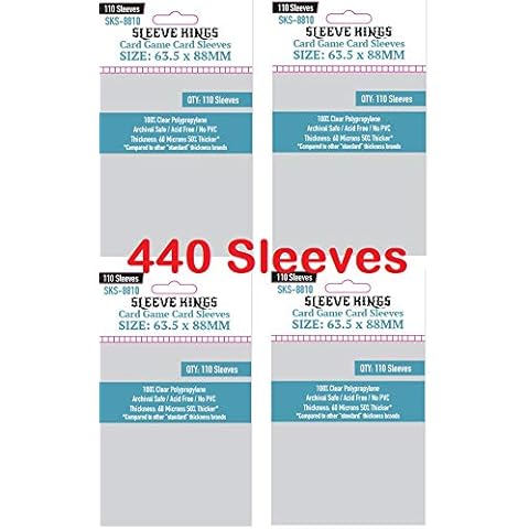 Sleeve Kings Card Game Card Sleeves 63.5 x 88 mm (4x110 Pack, 440 Sleeves) Cover
