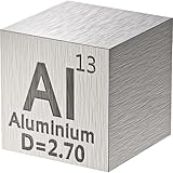 Aluminum Cube - Metal Element Cubes - Laser Engraved Density Cube Set for a Periodic Table of Elements Collection - (Aluminum, 1 inch)