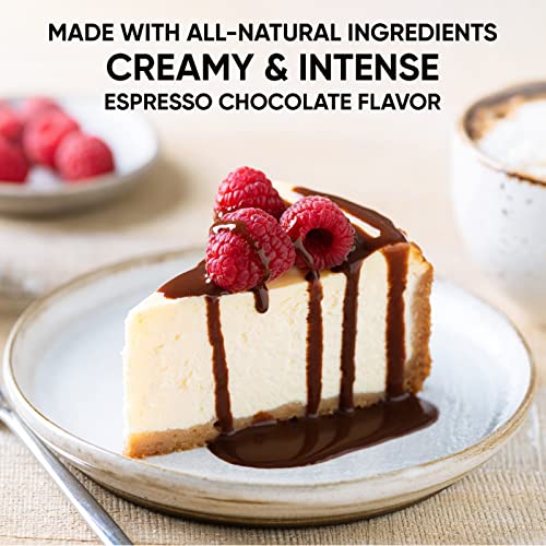 King's Cupboard Espresso Chocolate Sauce - Perfect Hot Fudge Sauce For Topping Ice Cream & Desserts, Chocolate Coffee Drizzle, Baking, Fondue, Ganache - Gluten-Free, Kosher, All Natural 10 Oz - Pack 2 #TOP2