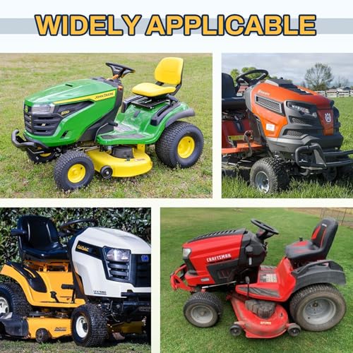 16x6.50-8 Tubeless Tire and Wheel, 16x6.5-8 Lawn Mower Tires, 3"-4.5" Offset Hub, 3/4" or 5/8" Bearing, Fit Riding Mower and Garden Tractor Front Wheels, 4 Ply, V-Turf Pattern, 2 Pack by FAHKNS - Used condition - Image 6