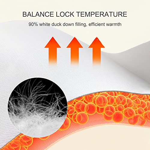 Winter Down Scarf Women Men Down Filling Foldable Plain Waterproof Ultralight Neck Warmer For Cycling Hiking3