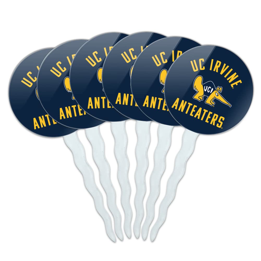 GRAPHICS & MORE UC Irvine Anteaters Logo Cupcake Picks Toppers Decoration Set of 6