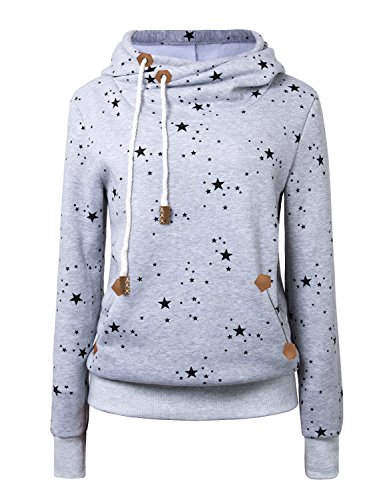 Cassiecy Damen Kapuzenpullover Winter Langarm Hoodie Pullover Baumwoll...