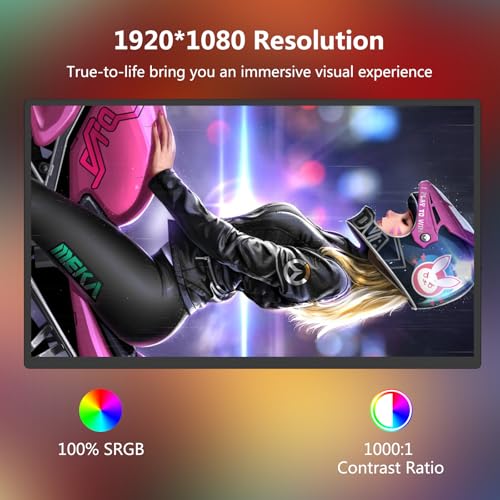 Image of 18.5 inch Portable Monitor + Sleeve 120Hz 1080P,100% sRGB FHD HDR USB HDMI with VESA Ultra Slim Portable Laptop Office Monitor,for Computer Switch Phone Game Devices