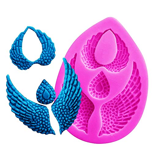 LoveLegis Molde de Silicona de alas de ángel - Idea de Regalo de cumpleaños - moldes de Silicona - Molde para Uso Artesanal