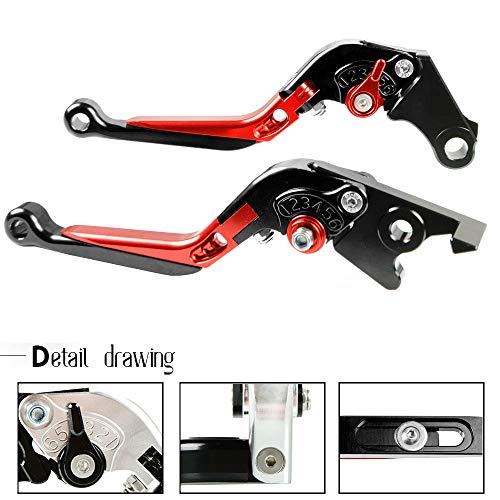 CNC Conjunto de Palanca de Embrague y Freno Extensibles Plegables para Honda...