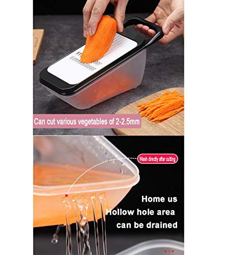Cortadora manual de vegetales multifuncional con contenedor miniatura 5