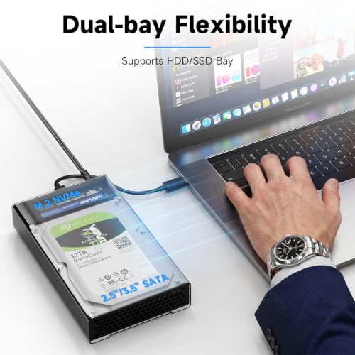 Estación de acoplamiento para discos WAVLINK NVMe M.2 a SATA miniatura 3