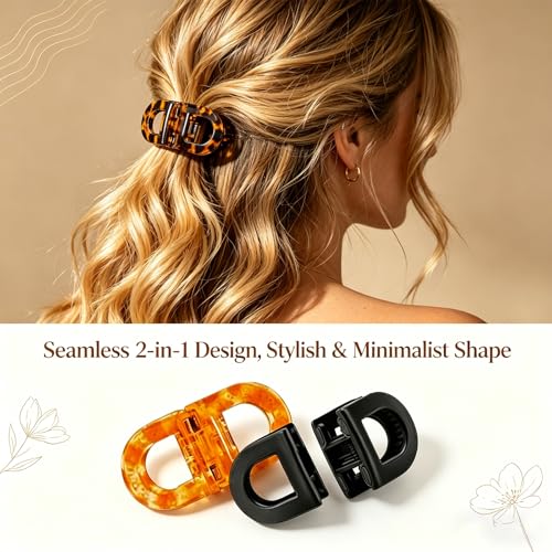 4 Piezas de Pinzas Magnéticas para el Cabello para Mujeres, Firme Sujeción Sin Deslizamiento, Diseño 2-en-1 Sin Marcas para Cabello Grueso o Fino, Herramientas de Peluquería de Rápido Uso para Salón o Uso Diario miniatura 6