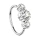 Piersando Universal Piercing Ring für Septum Tragus Helix Ohr Nase Lippe Brust Intim mit 3 Strass Kristallen Silber Clear