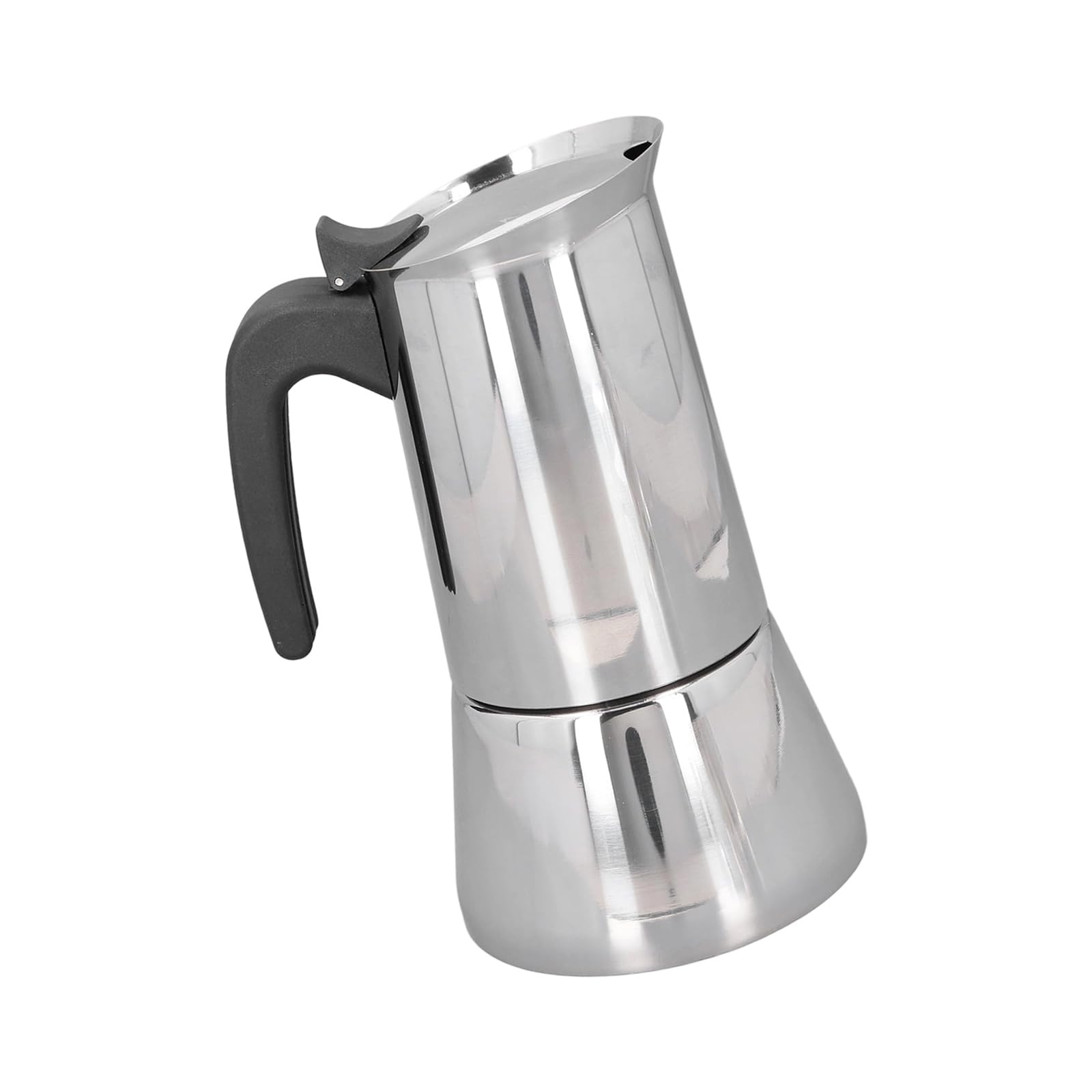 Cafetera compacta para estufa de 2/4 tazas con diseños ergonómicos para cocinas de inducción eléctrica, portátiles y resistentes, cafeteras de doble taza para acampar y viajes