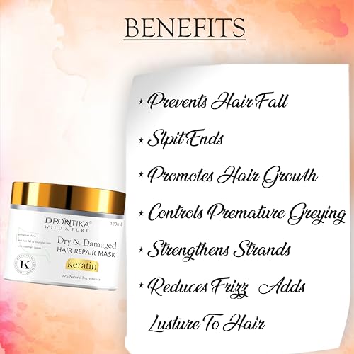 Image of Drontika Wild & Pure Hair Keratin Repair Mask - Strengthen, Repair, and Promote Healthy Hair Growth with Korean Formulation 120ml. count 1