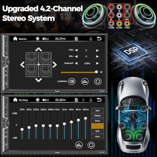 Radio para auto con CarPlay y Android Auto inalámbricos 7 pulg miniatura 5