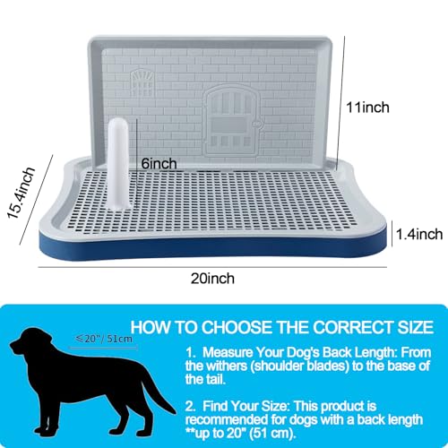 Pee Pad Holder,Indoor Dog Potty Pad,Puppy Potty Training Tray,for Small and Medium-Sized Dogs,20"*15", with Pee Wall, Non-Skid Feet(Navy Blue) - Image 5
