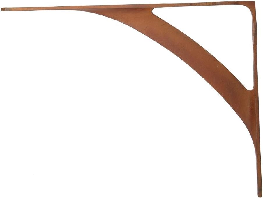 Set of 2 Shelf Brackets for 6", 8", 10" Shelves - Rust Finish - 7.88" X 5.88" Heavy Duty Iron L Brackets for Wall Shelves Hardware Included,