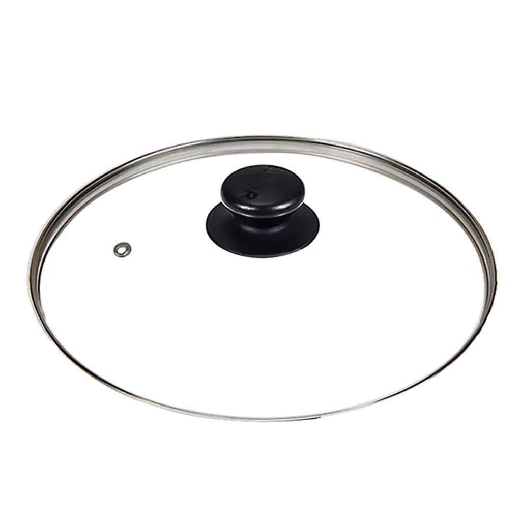 Pfannendeckel Ersatzdeckel Transparent Glas Stielkasserolle Deckel passend für alle Soßen und Braten Ersatz-Topfdeckel (transparent 24 cm)