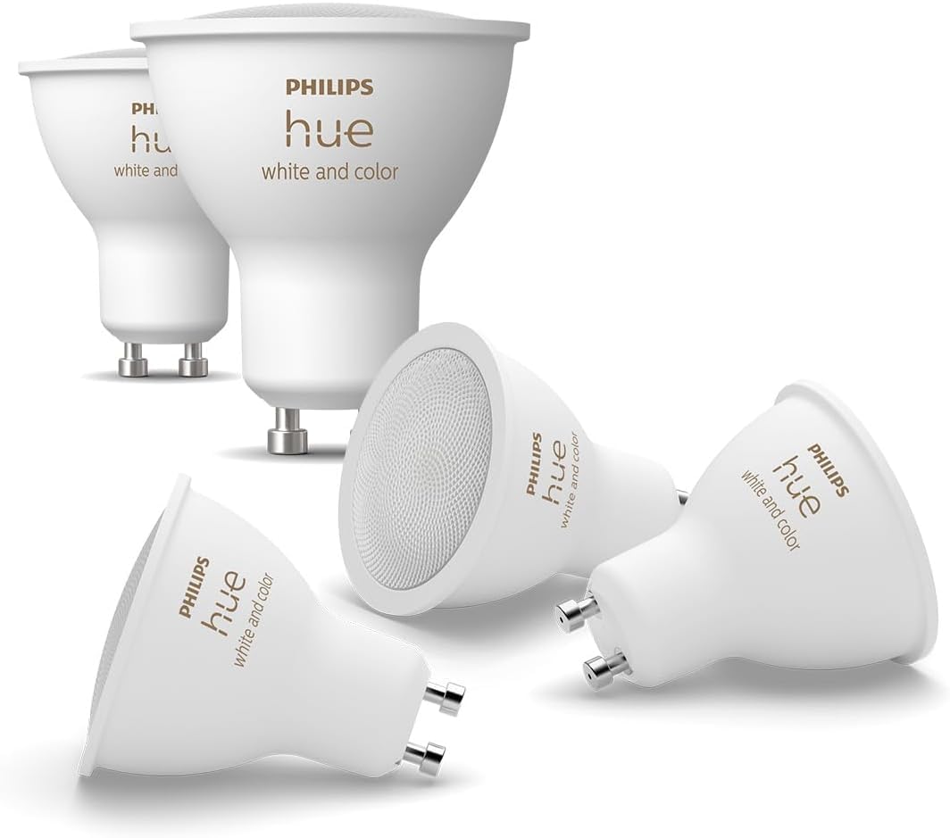 Philips Hue White & Color Ambiance, Ampoule LED GU10, Compatible Bluetooth, fonctionne avec Alexa, Google Assistant et Apple Homekit