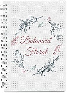 Getvow A5 Spiral Dot Grid Notebook - A5 Bullet Dotted Journal, 80 Sheets / 160 Pages, 100gsm White Paper, Transparent Hardcover