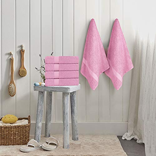 Image of Utopia Towels 6 Pack Medium Bath Towel Set, 22 by 44 Inches, 500 GSM 100% Ring Spun Cotton, Lightweight and Highly Absorbent Quick Drying Premium Towels for Hotel, Spa and Bathroom, Pink