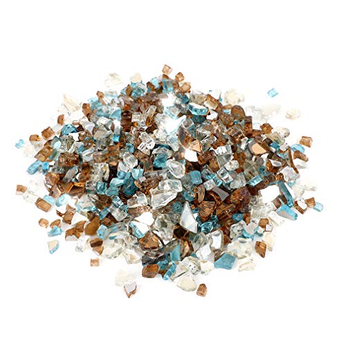 Stanbroil 10-Pound 1/4 Blended Caribbean Blue,Platinum,Copper Reflective for Indoor and Outdoor Gas Fire