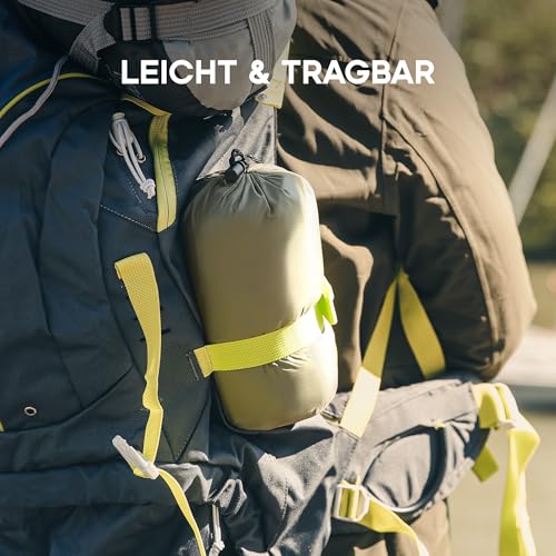 Sonive Campingdecke Reisedecke Ultraleicht,wasserdichte Decke,100% Nylon Warme Outdoor Decke Winddichte für den Außenbereich, leicht, verstaubar,71x101cm,Army Green