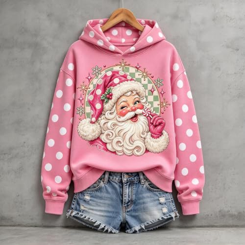 Christmas Sweatshirts for Women Oversized Casual Crew Neck Hooded Pullover - image 2