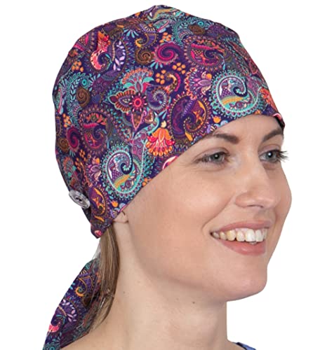 Scrub Caps for Women & Men - Surgeon Caps - Surgical Scrub Caps with Buttons, Surgical Scrub Hat - Surgeon Hat - Medical Caps