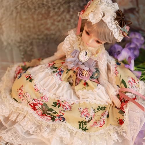 Muñeca BJD 1/4 45cm Vestido Princesa Vintage Gris miniatura 7