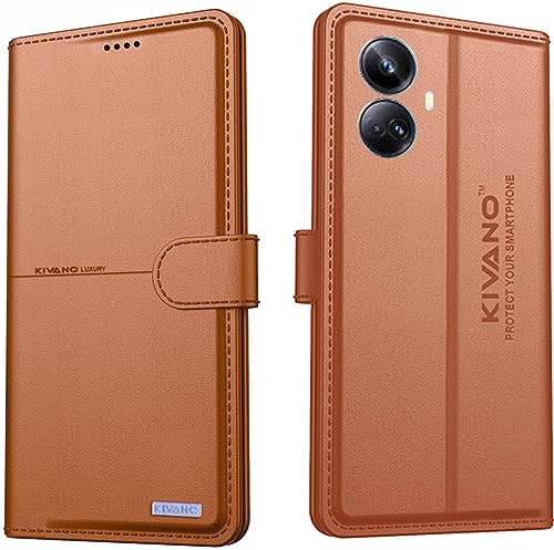 Image of Compatible with Realme 10 Pro Plus 5G Flip Cover | Leather Finish | Inside Pockets & Inbuilt Stand | Shockproof Wallet Style Magnetic Closure Back Cover Case