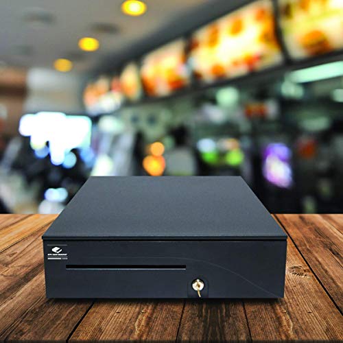 Apg Heavy-Duty 16" Point Of Sale Cash Drawer | Series 100 T554A-Bl1616 |Usbpro Ii Usb Interface 24V | 5 Bill/ 5 Coin Compartments | 16" X 4.9" X 16.8" | Black #TOP6