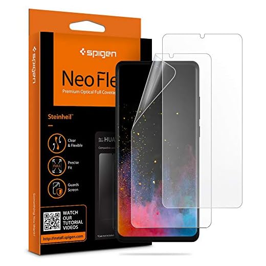 Spigen, 2-pack, Huawei P30 Pro skärmskydd, NeoFlex, TPU-film, full täckning, fodralvänlig, fodral kompatibel, hög respons, bubbelfri, repfri, anti-fingeravtryck (L37FL25747)