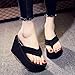 Generic Frauen Hausschuhe Super High Heels Strand Flip Flops Sommerschuhe Frau Plattform Rutschen Damen Sandalen Black 9cm 9.5(25cm)